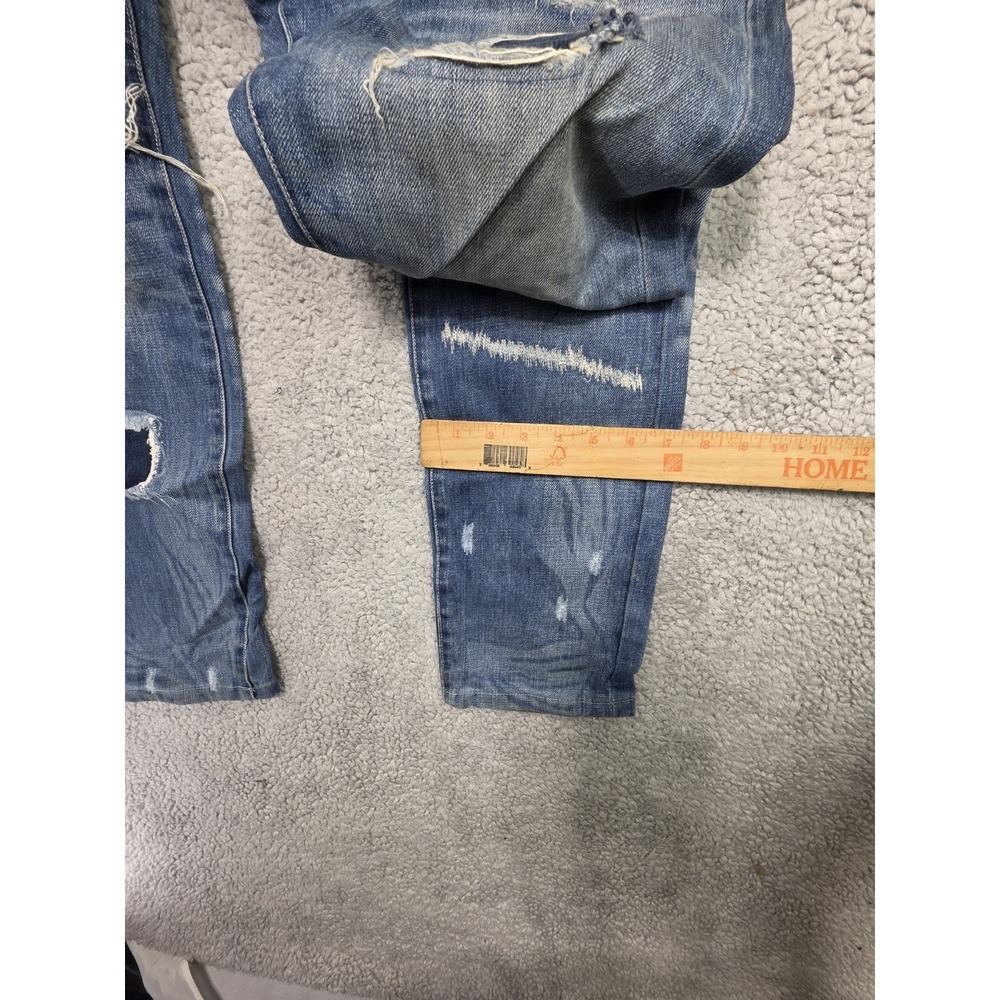 WODEN Selvedge Denim Jeans Womens Sz 0 Blue Straight‎ Leg Redline Button - Picture 6 of 13
